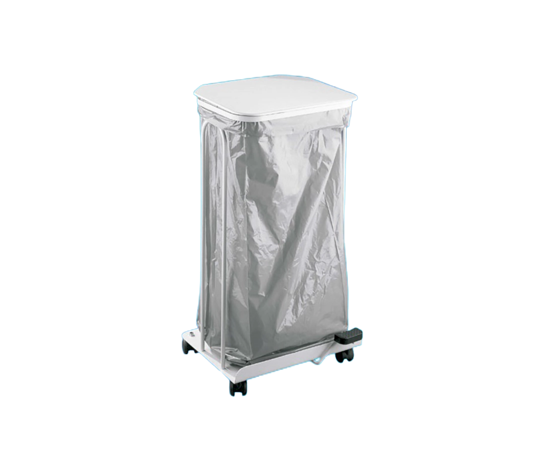 Poubelle blanche pédale - 120L