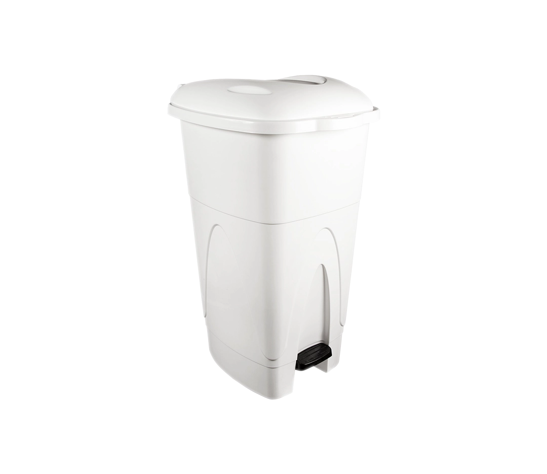 Poubelle Blanche à Pédale 130L