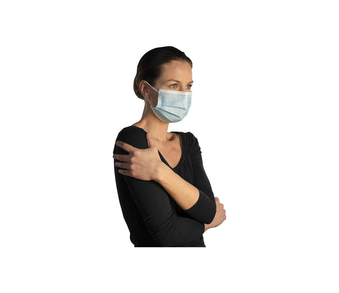 Masques chirurgicaux bleus 3 plis x50