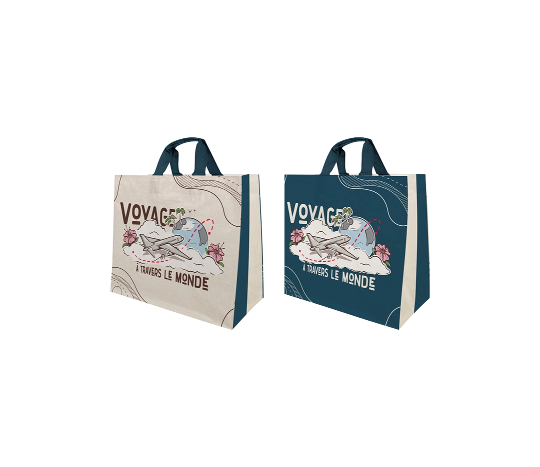 Sacs cabas tissés voyages 37x23x36cm