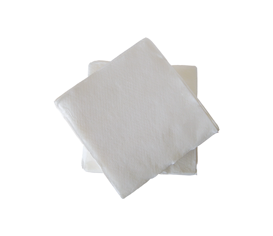 Serviettes blanches 30x30 cm - 1 pli x500