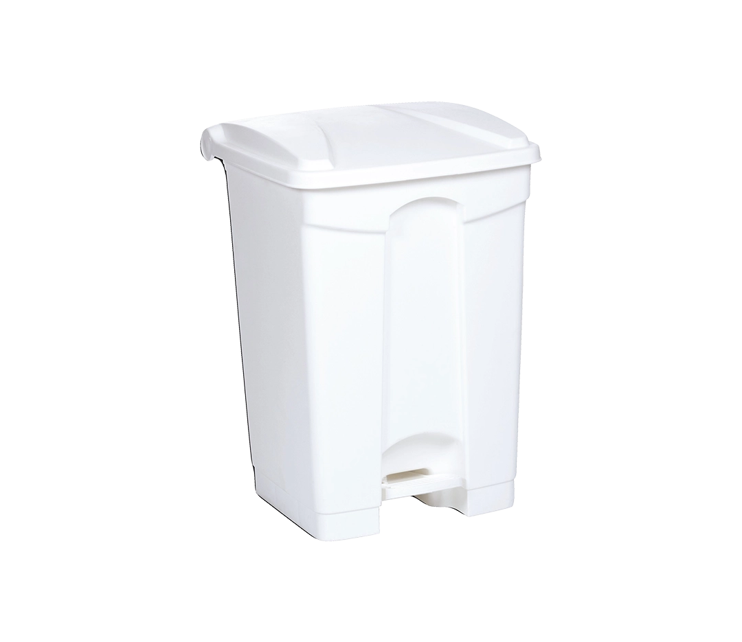 Poubelle à pédale blanche 45L