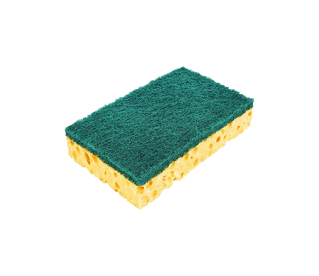 Eponge blonde SPONTEX Vert grand modèle - x10