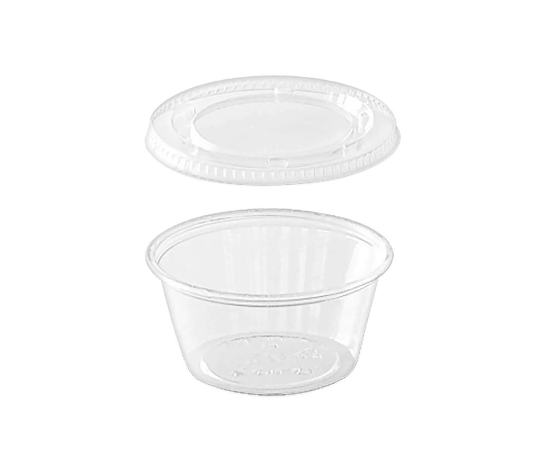 Pot à sauce transparent 60ml - x250