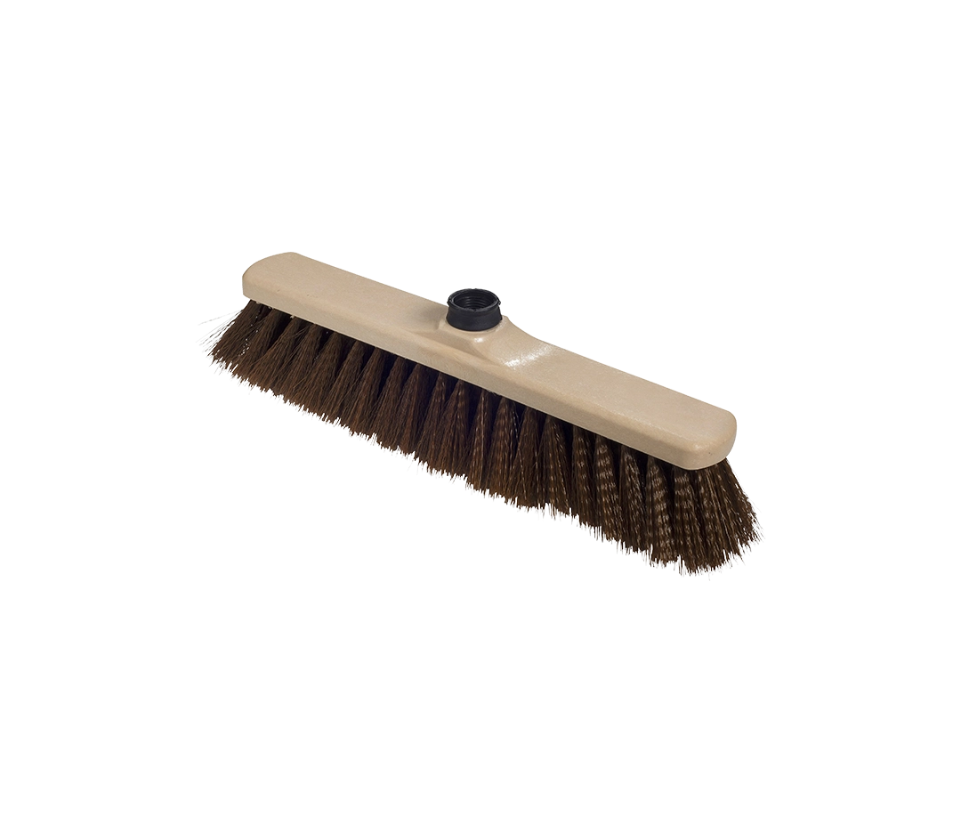 Balai coco bois douille vis - 38cm