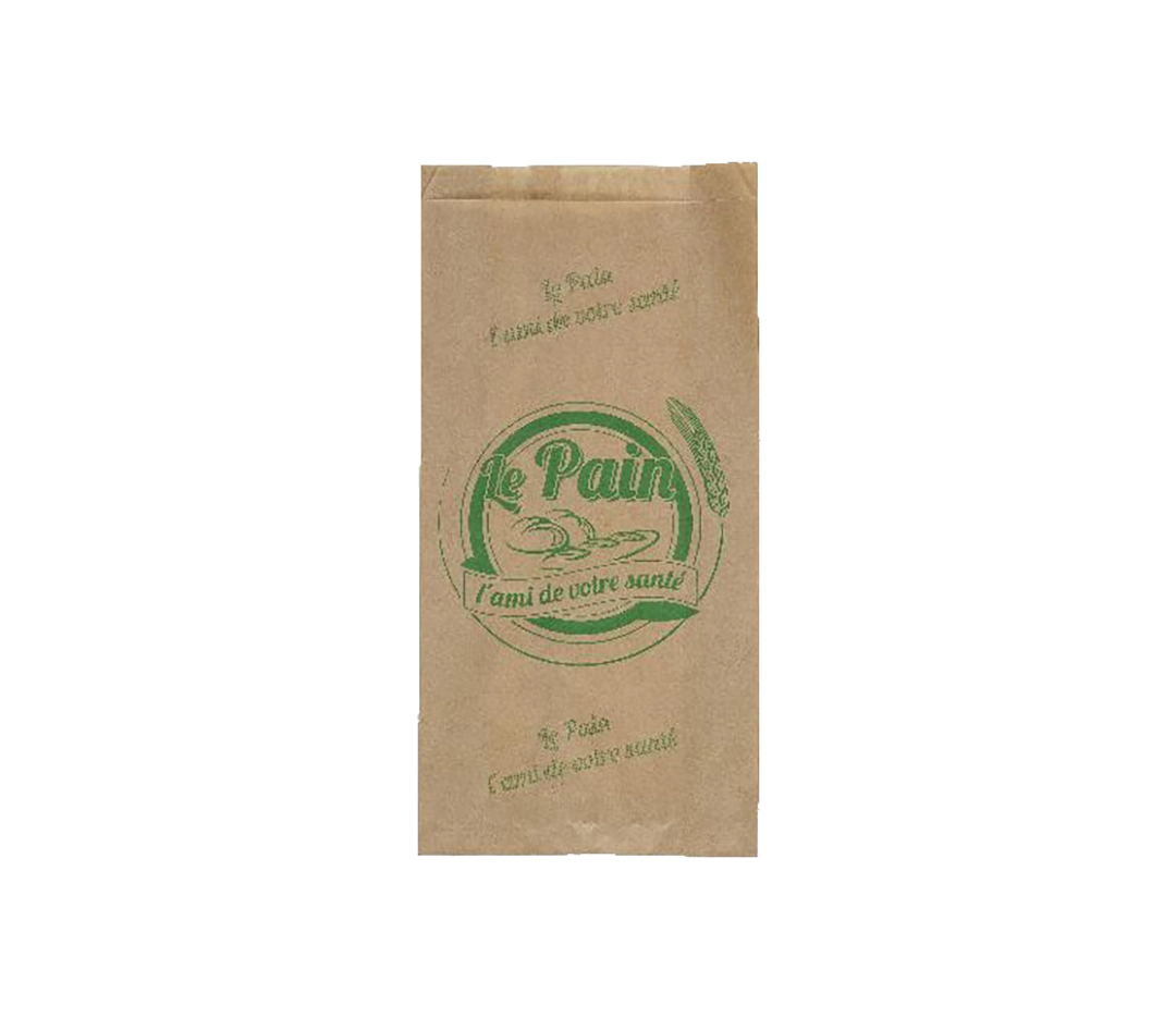 Sacs à pain verts - 170+60x350 mm x 250