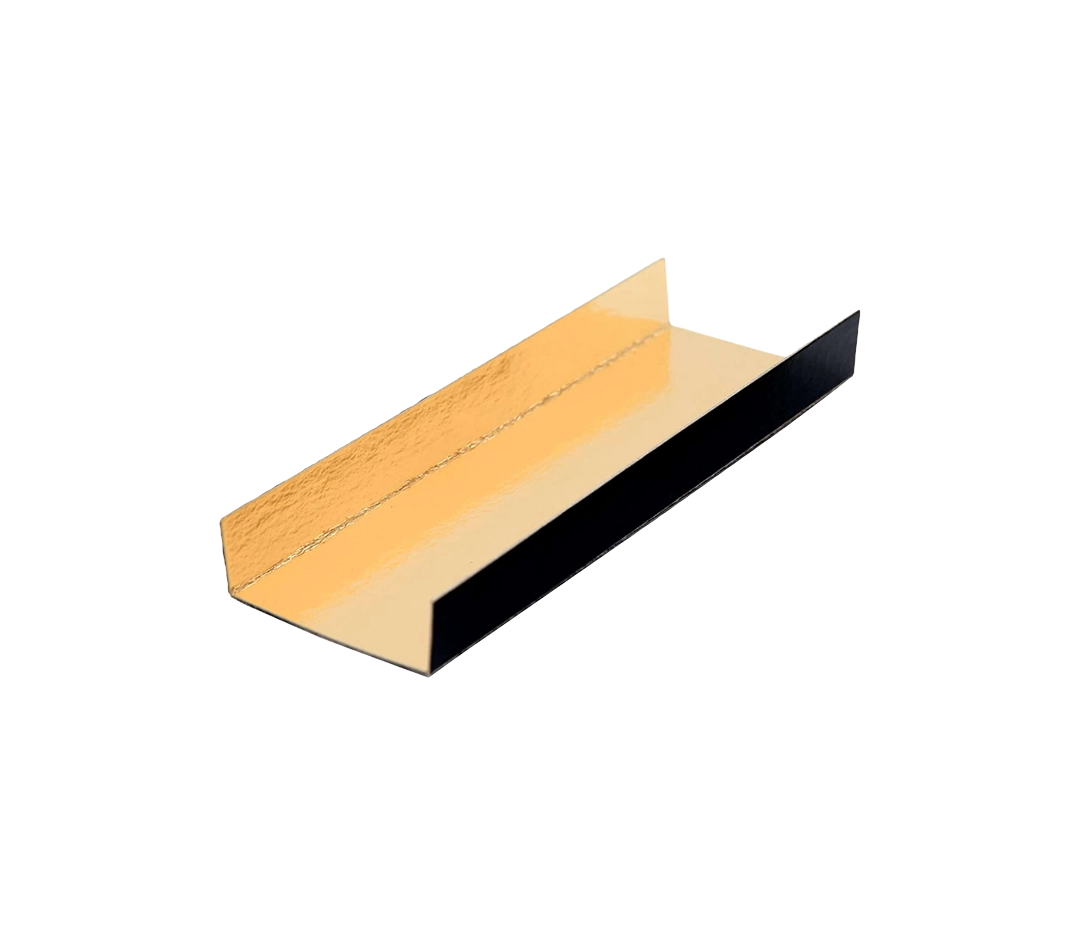 Fond plié doré & noir 10x4,5cm - x200