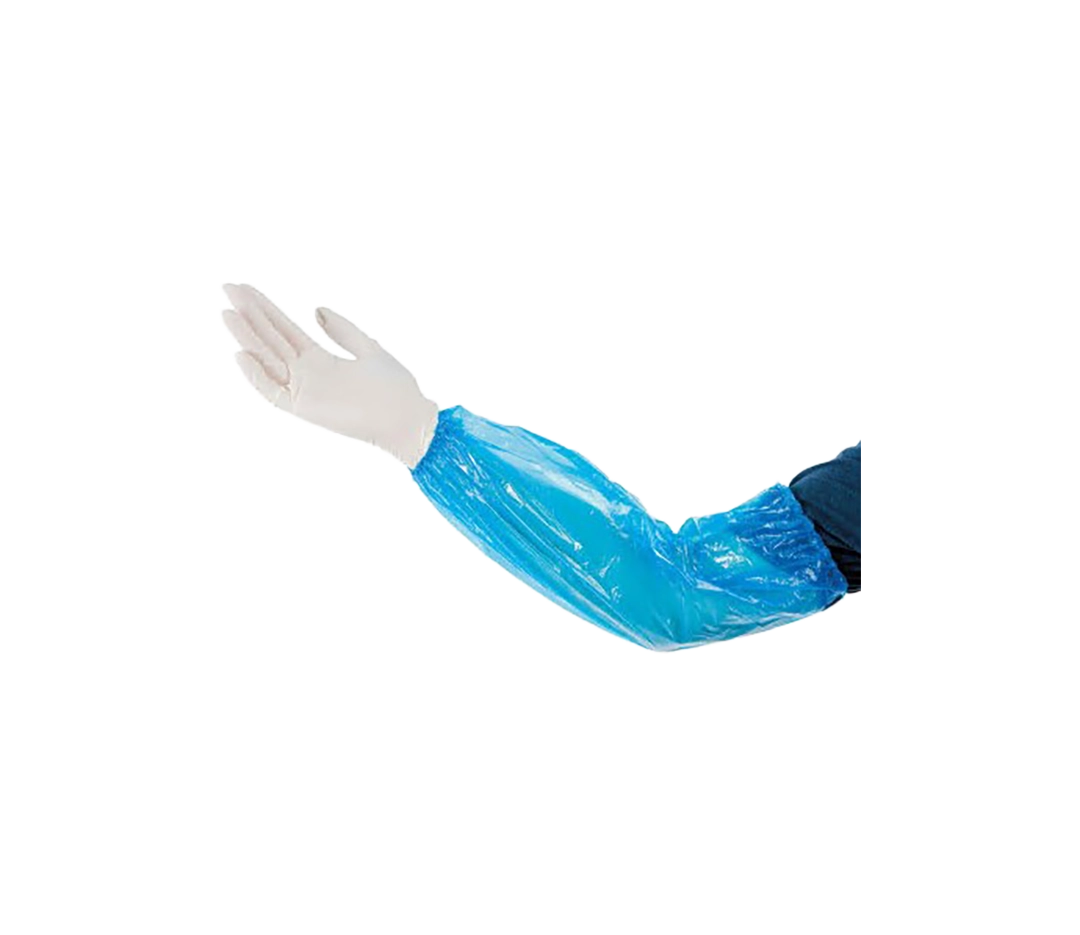 Manchette polyéthylène bleue 40x20 - x100