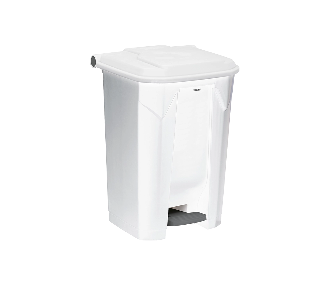 Poubelle pédale blanche UTILO - 80L