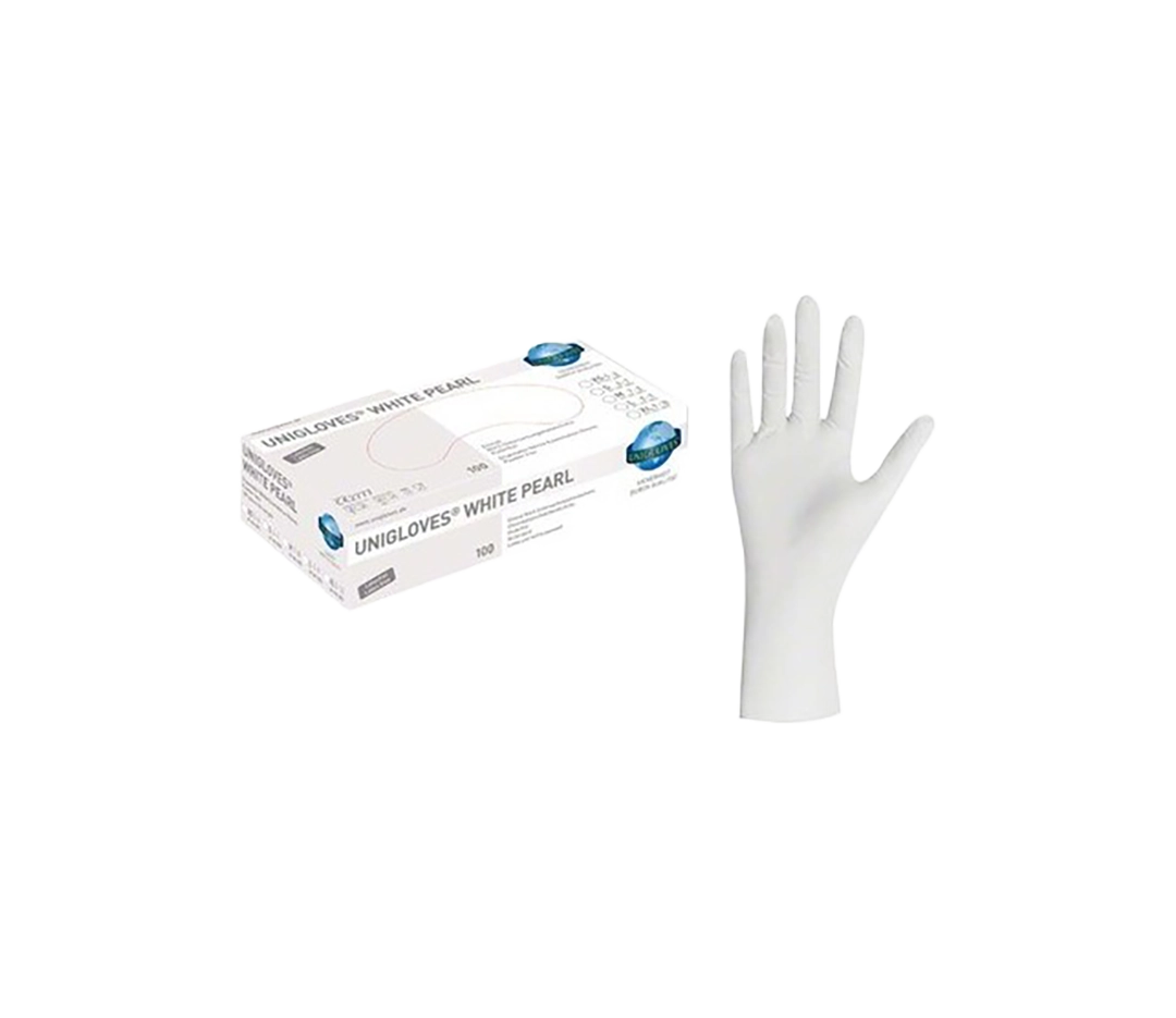 Gants Latex Blanc Poudré Taille M - x100
