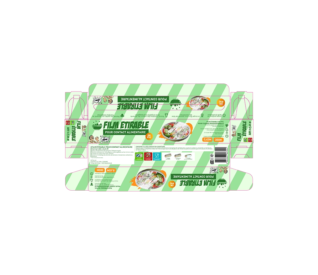 Film étirable cutter et zip 300x0,45