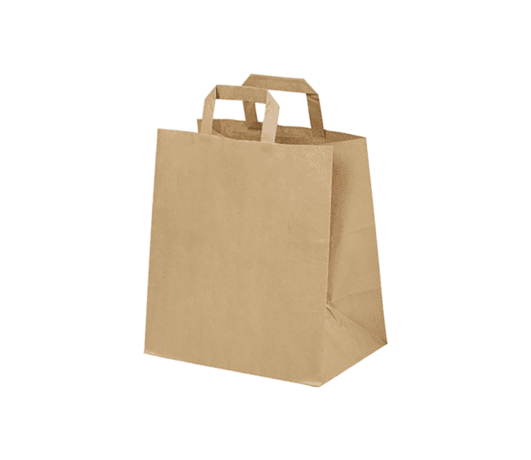 Sac cabas kraft avec anse - 32x21x26cm - x250