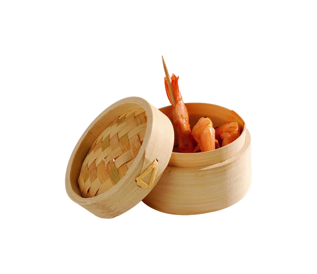 Mini cuit vapeur naturel en bambou - x10