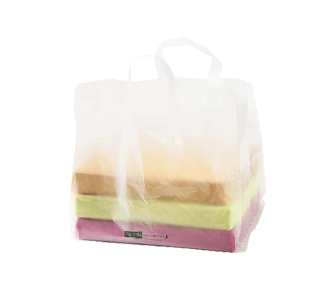 Sacs transparents pour boîtes pâtissières carrées x25