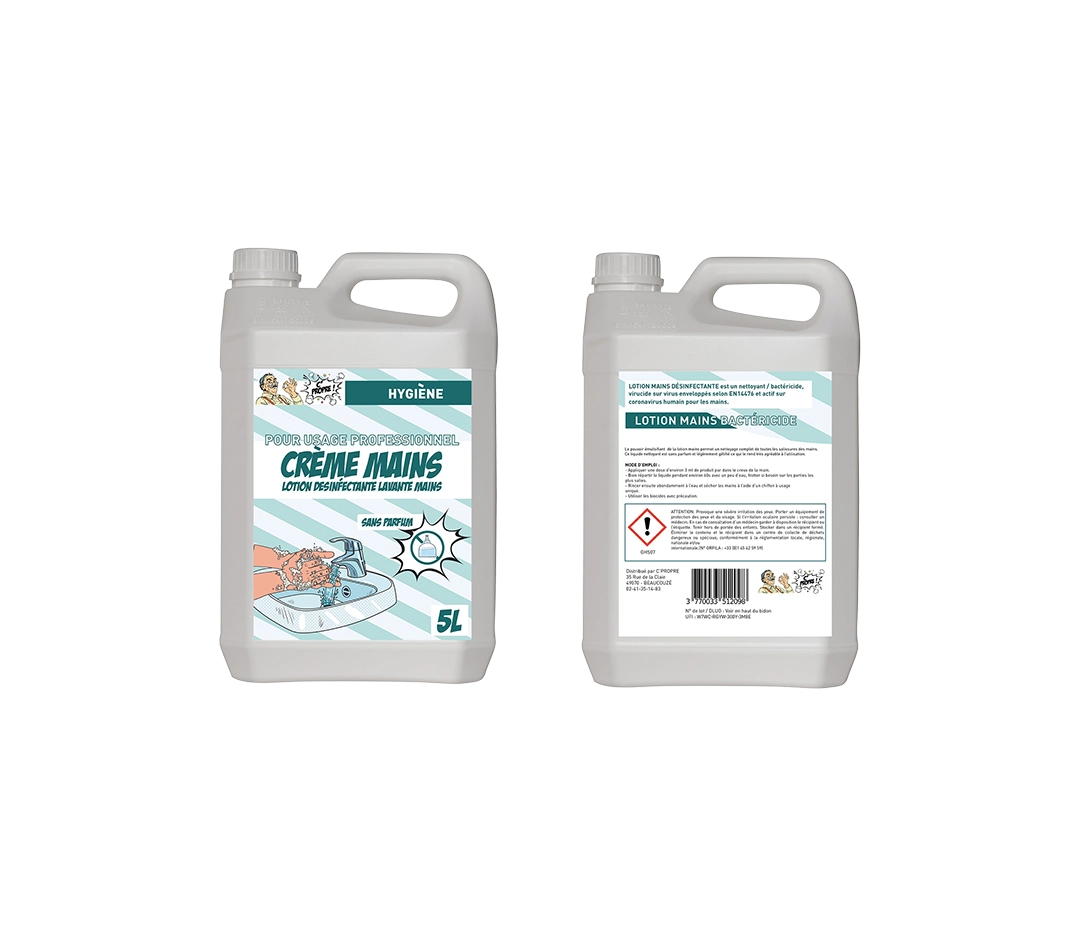 Crème mains bactéricide - 5L