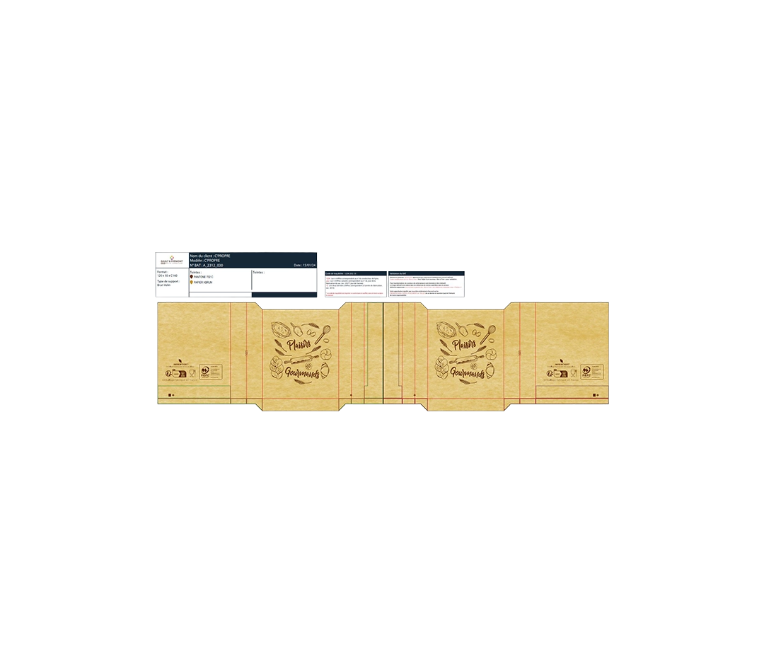 Sac croissant kraft n°1 - x1000