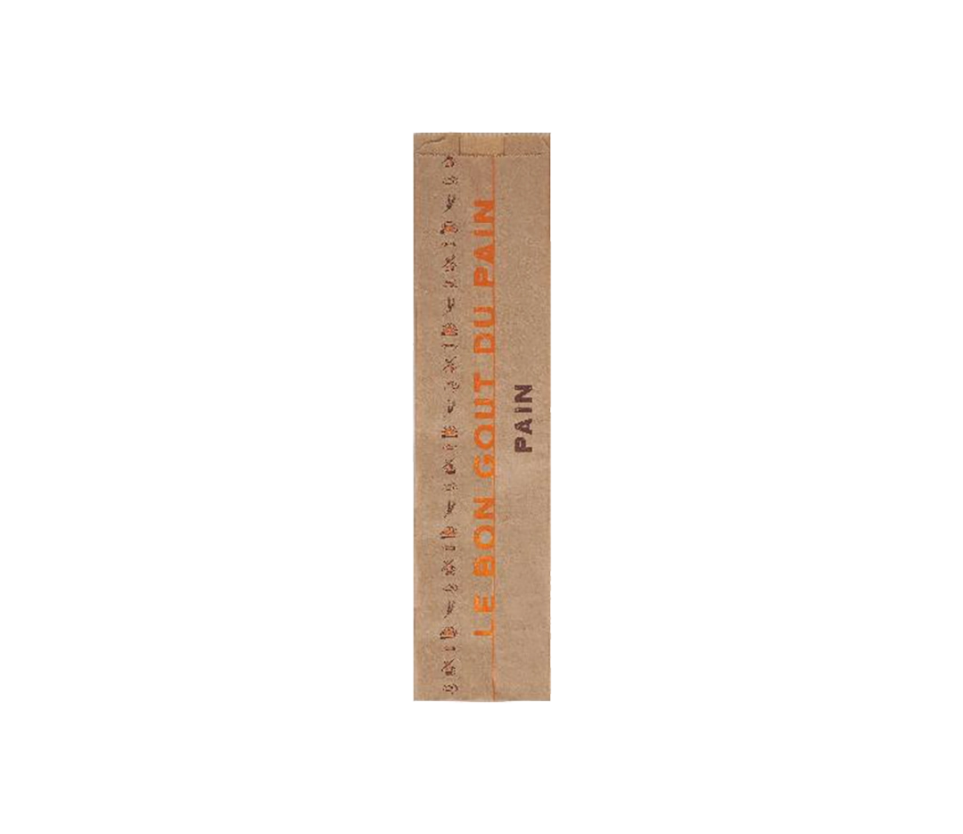 Sac à pain kraft brun pour boulangerie 120/80x490mm x1000