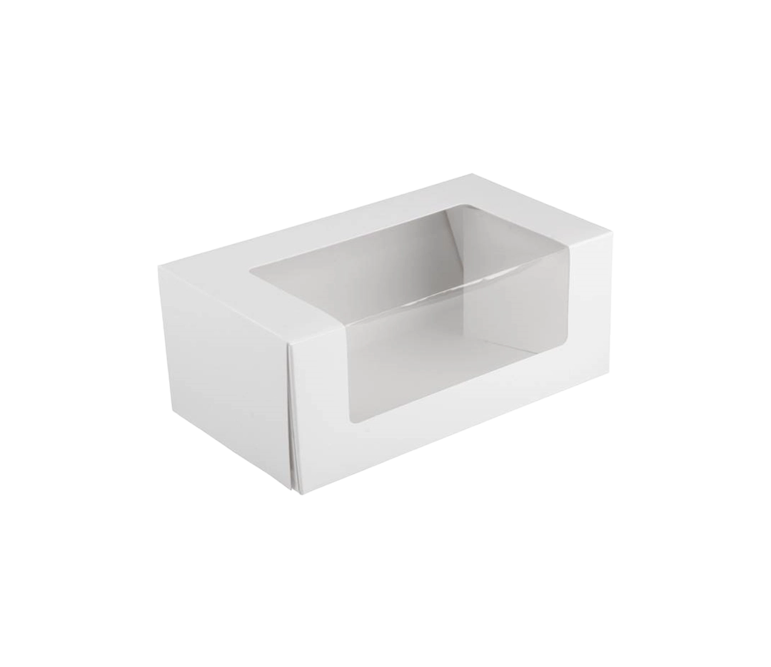 Boîte bûche blanche à fenêtre 25cm - x25