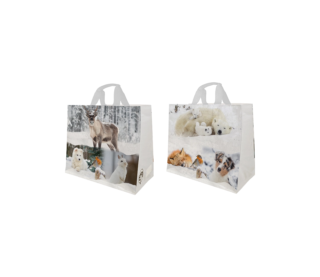 Sacs cabas tissé Animaux Hiver - x25