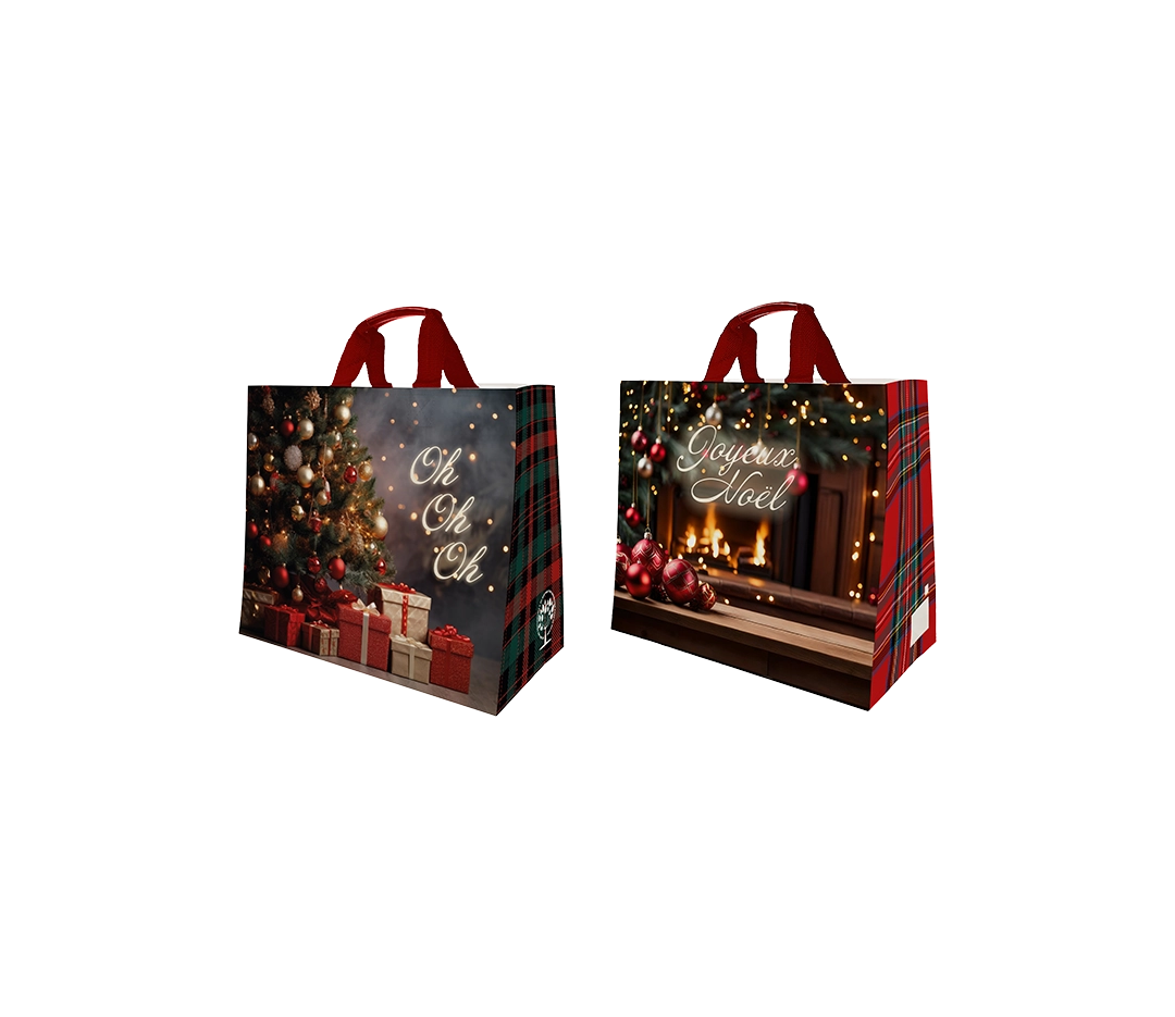 Sacs cabas tissé Joyeux Noel - x25