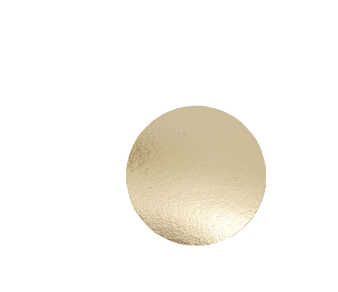 Rond  OR & BLANC 14cm - x100