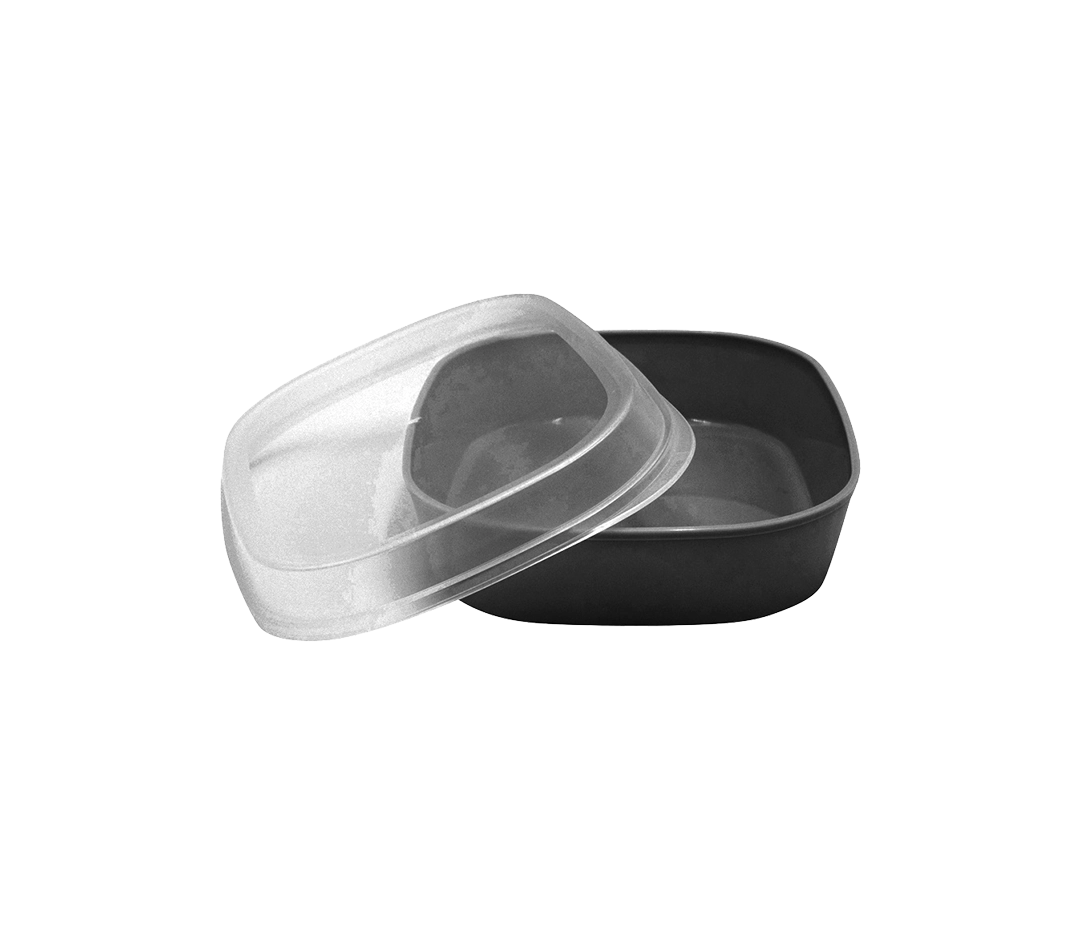 Barquette réutilisable 1100ml gris - x48
