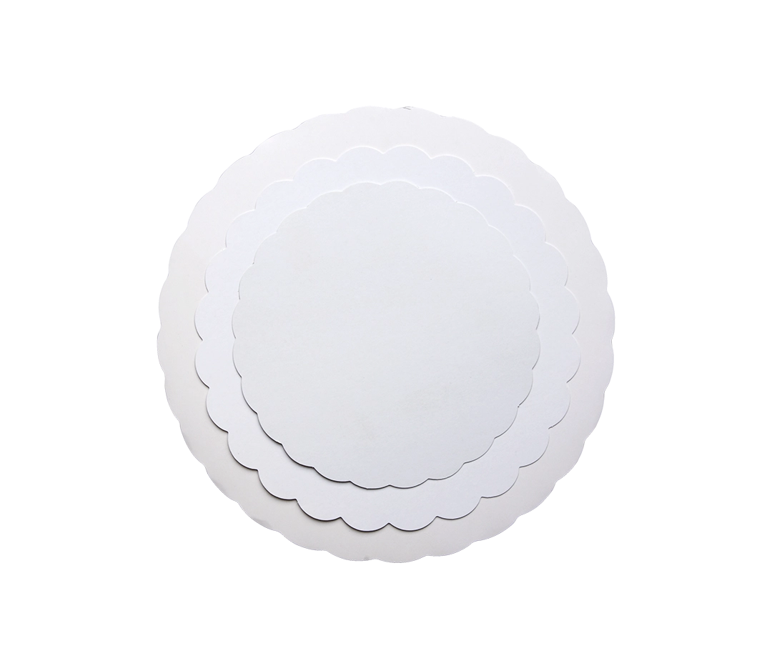 Ronds Festonnés Blancs 27cm - x250
