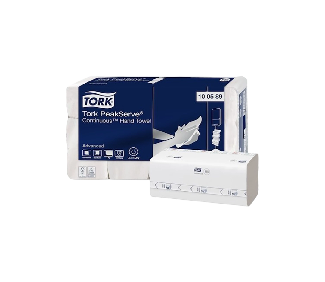 Essuie-mains blancs 270 feuilles - 12 sachets