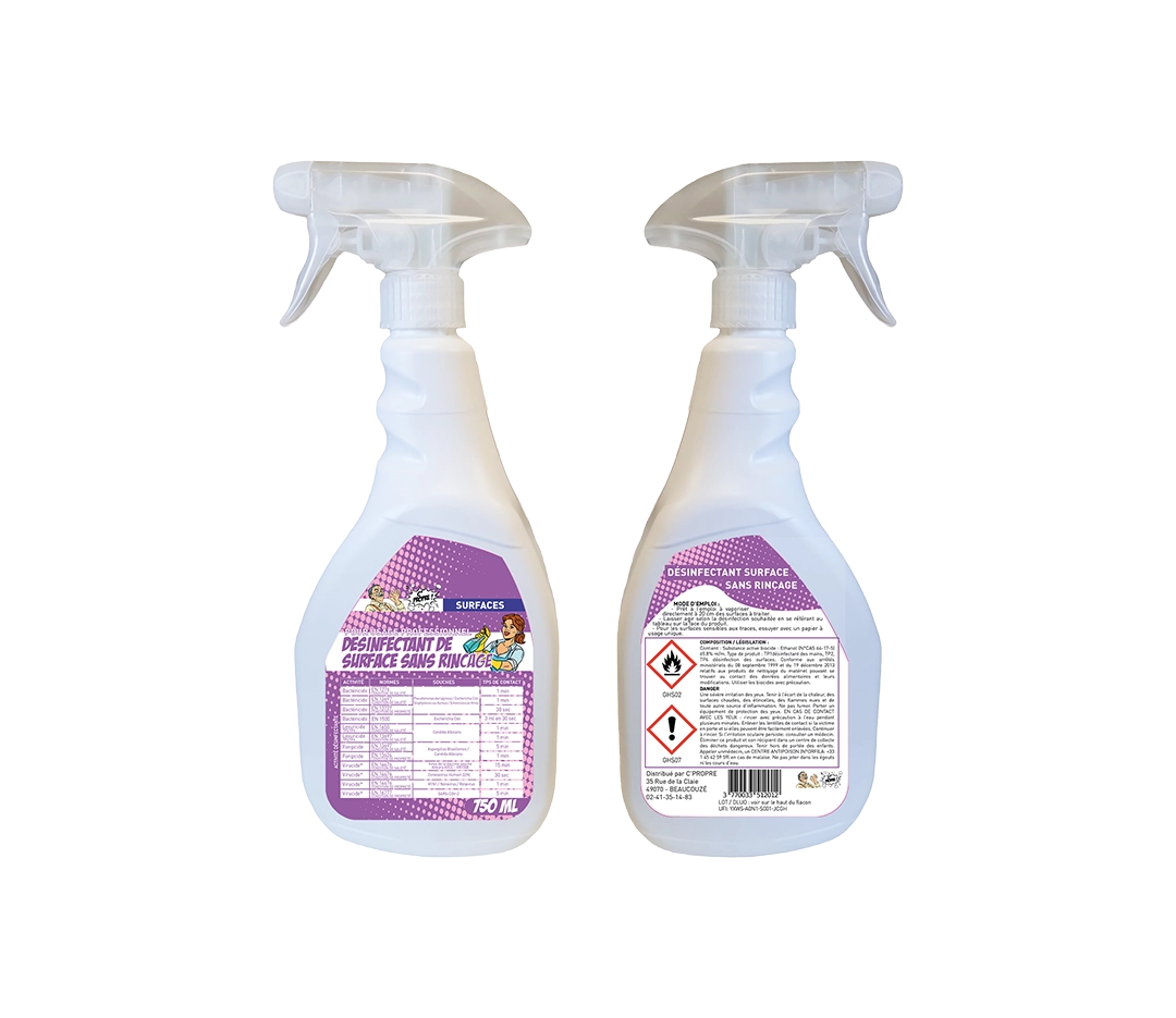 Désinfectant C'Propre sans rinçage - 750ml