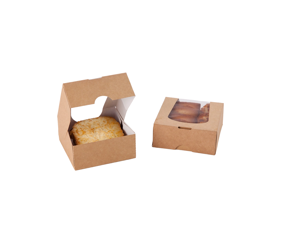 Boîte pâtissière snacking 14x14x6 cm - x50