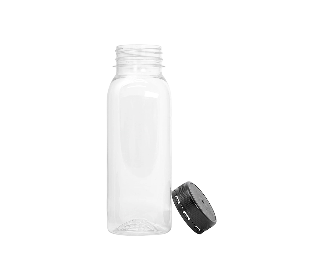Mini bouteille carrée transparente 250ml - x231