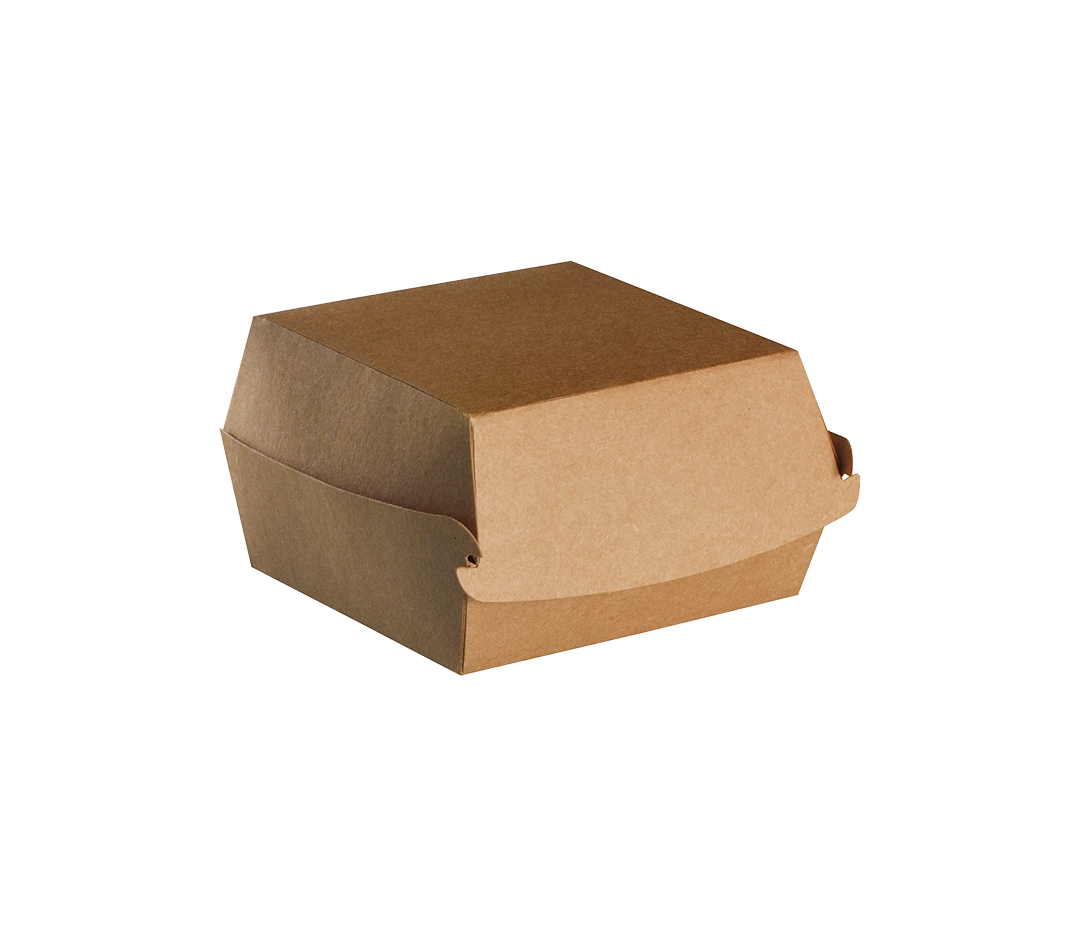 Boîte Burger Kraft Brun 10x10x7cm - x100