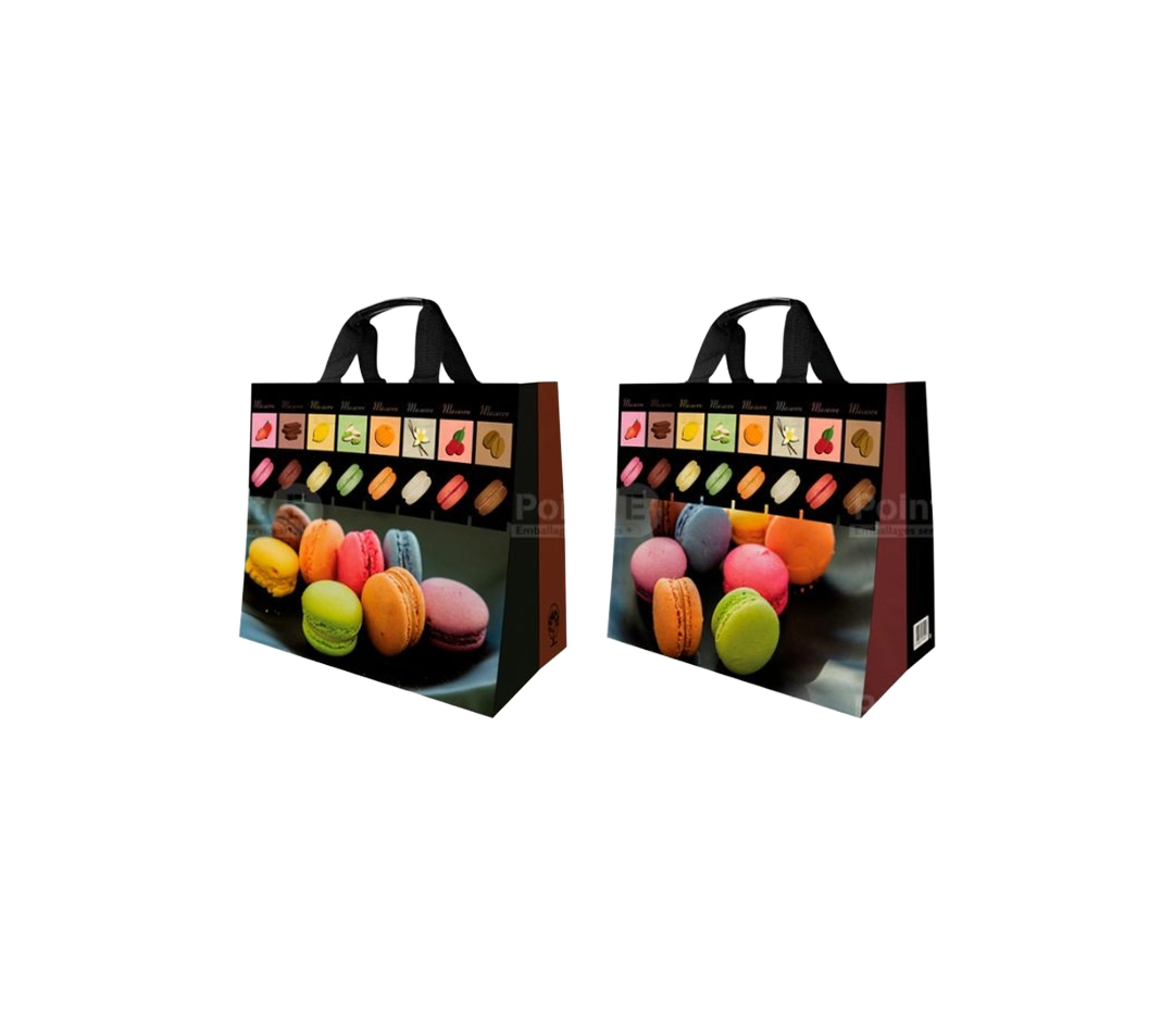 Sacs cabas macarons 37+23x36cm - x25