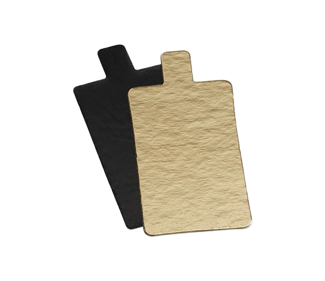 Rectangle avec languette OR-NOIR 9,5x5,5cm - x200