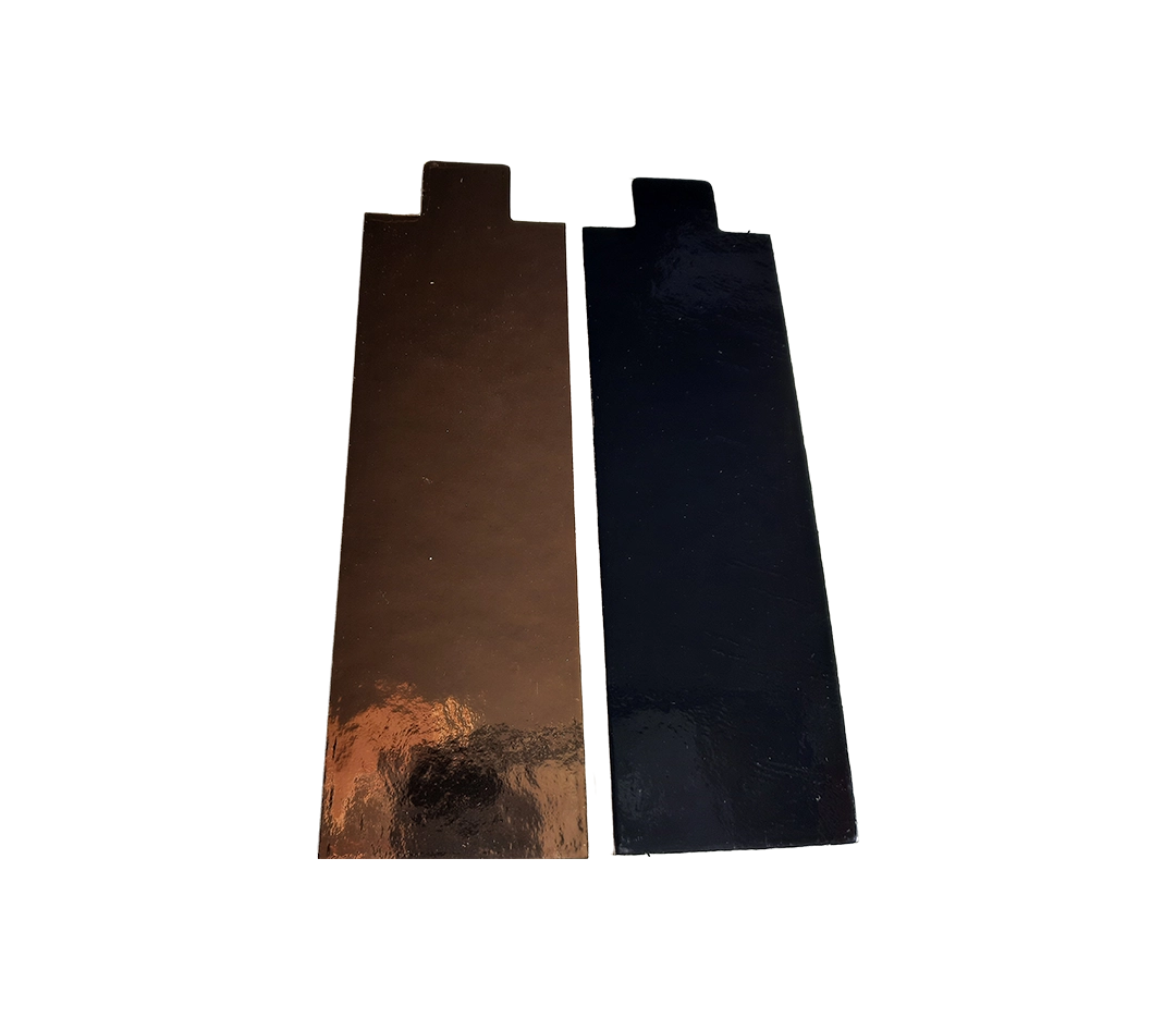 Rectangles Languette OR-NOIR 13x4.5cm - x200