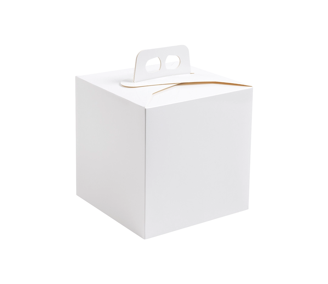 Boite panettone 18.5x18.5x19 blanche - x25