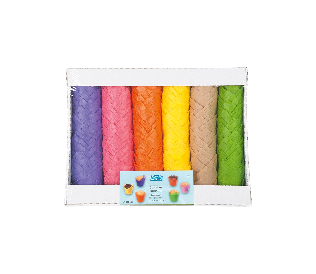 Caissettes Tulipe Mini Couleurs Assorties - x300