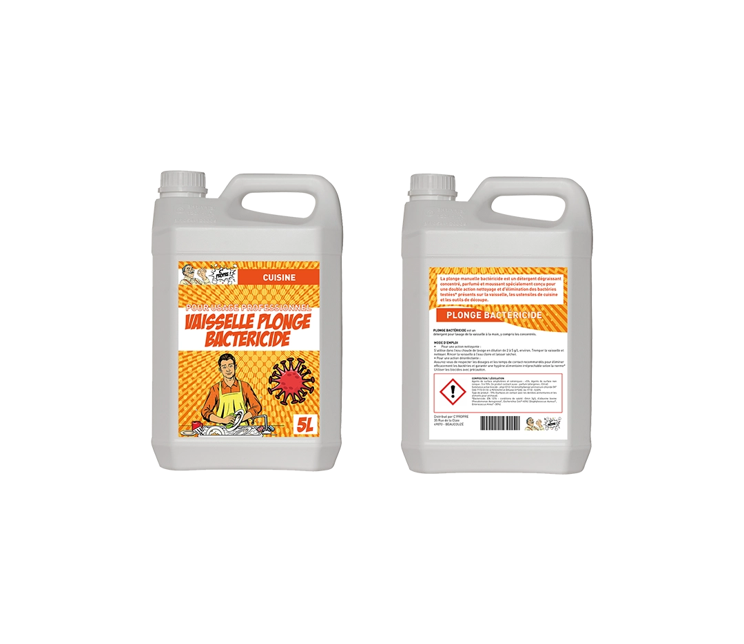 Liquide vaisselle plonge bactéricide citron - 5L