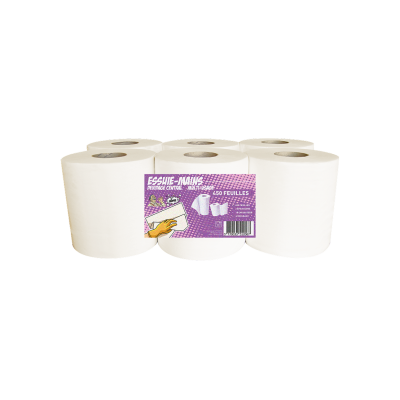 Essuie mains 450 feuilles - 6 rouleaux